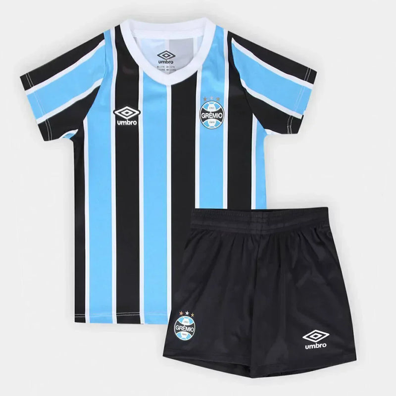 Kit Grêmio Infantil I 24/25 Torcedor Umbro - Azul+Preto