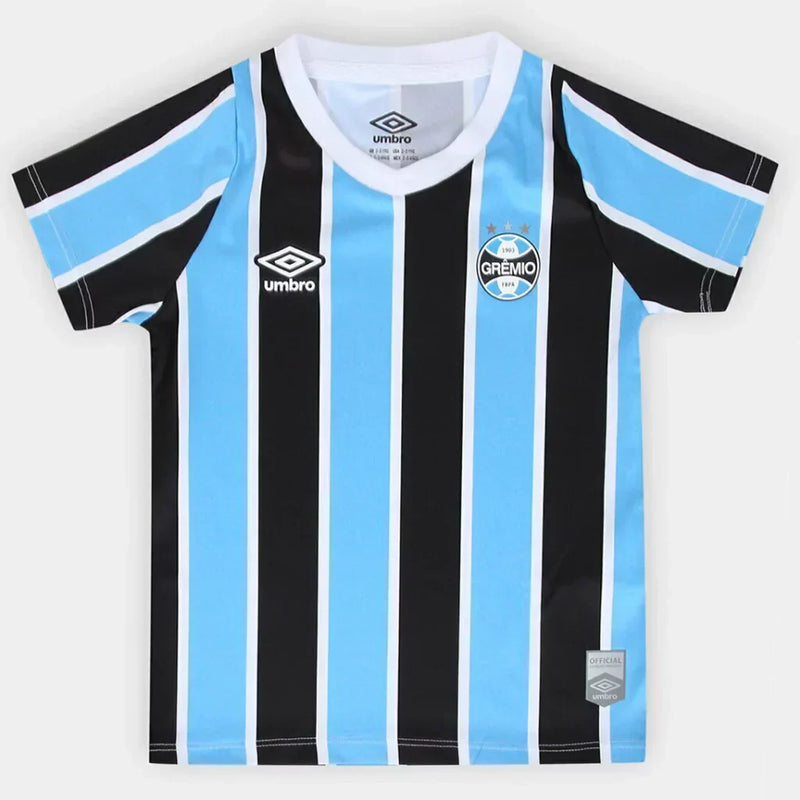 Kit Grêmio Infantil I 24/25 Torcedor Umbro - Azul+Preto