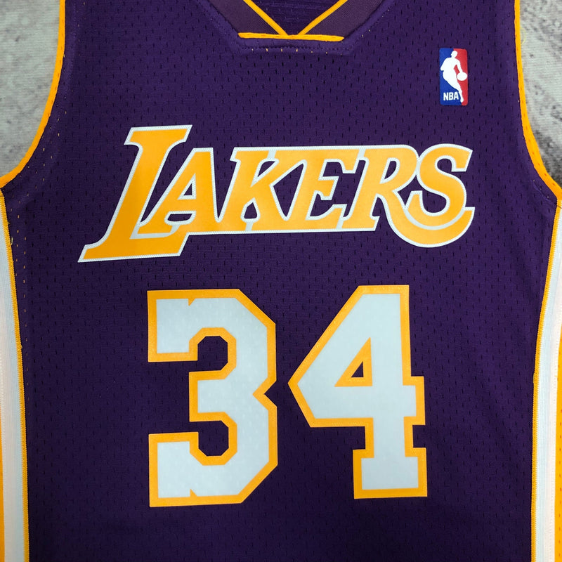 Regata Mitchell & Ness Lakers Shaquille O'Neal 1999-2000 Roxa - Rei da Pelada