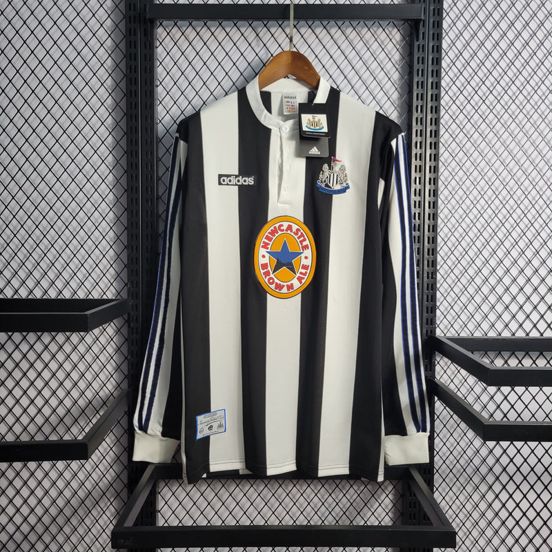 Camisa Newcastle Home (1) 1997/99 Adidas Retrô Manga Longa Masculina