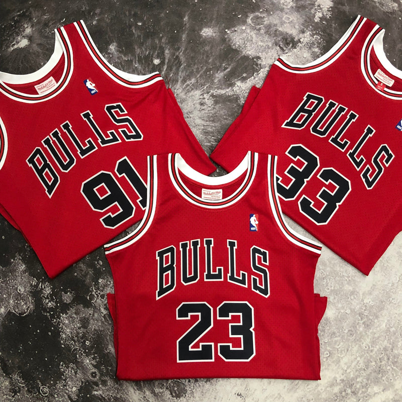 Regata Chicago Bulls Away Mitchell & Ness 97/98 - Rei da Pelada