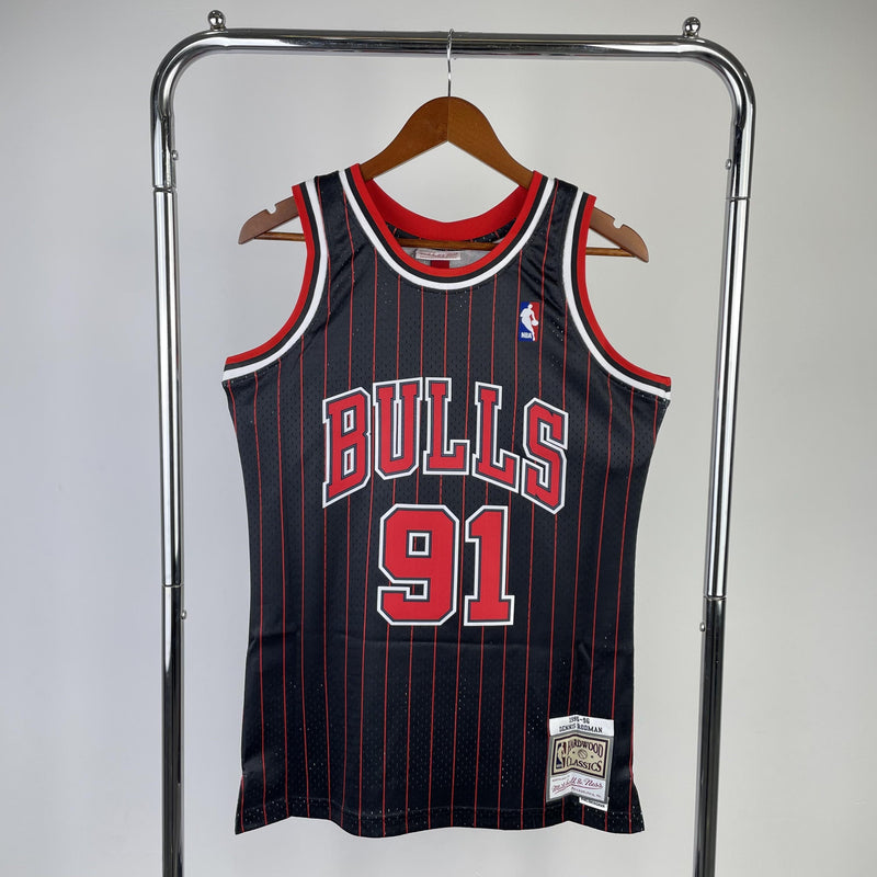 Regata Mitchell & Ness Chicago Bulls 1995-1996 Preta - Rei da Pelada