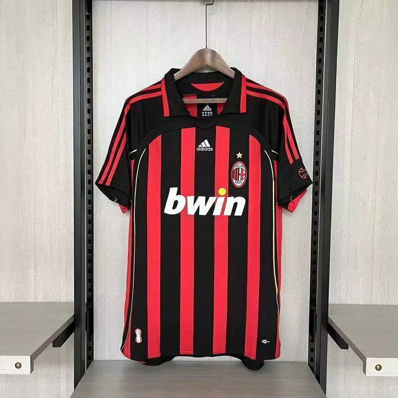 Camisa Retro AC Milan Home 2006/07 - Torcedor Masculina - Vermelho e Preto