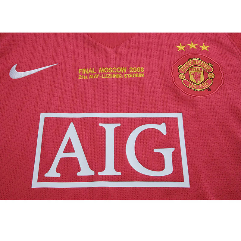 Camisa Manchester United Home Retrô 07/08 - Masculina - Vermelho