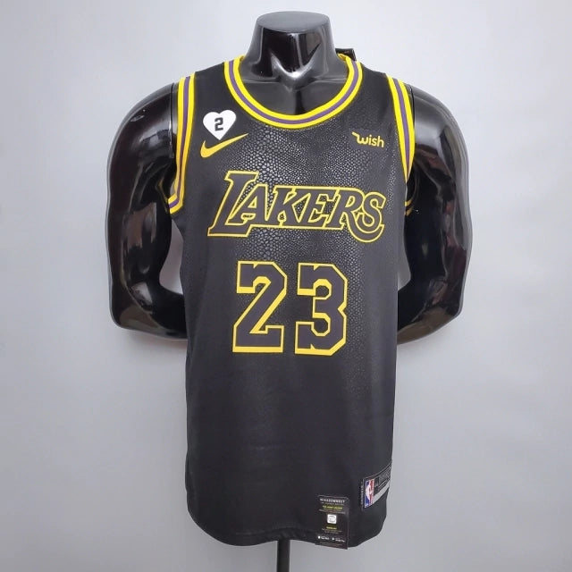 Regata NBA Los Angeles Lakers 2021 - LeBron James nº 23 - Mamba Negra Swingman Edition - Preta -