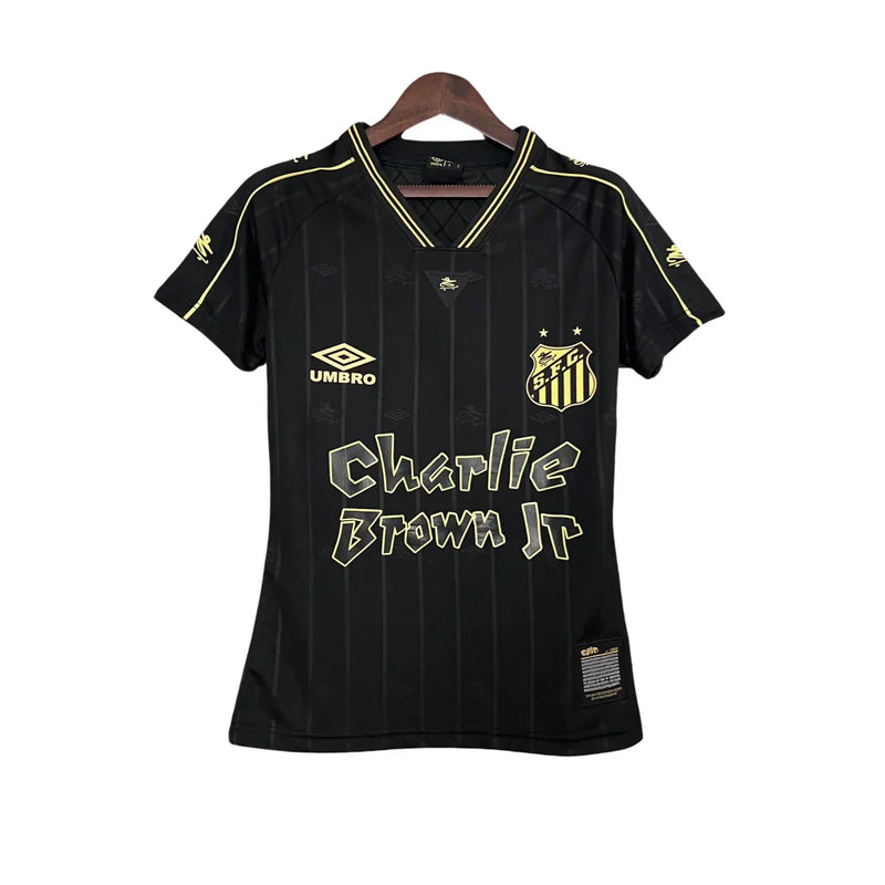 Camisa do Santos FC x Charlie Brown Jr 2024/25 - Feminina Edição Limitada + Chaveiro de Brinde