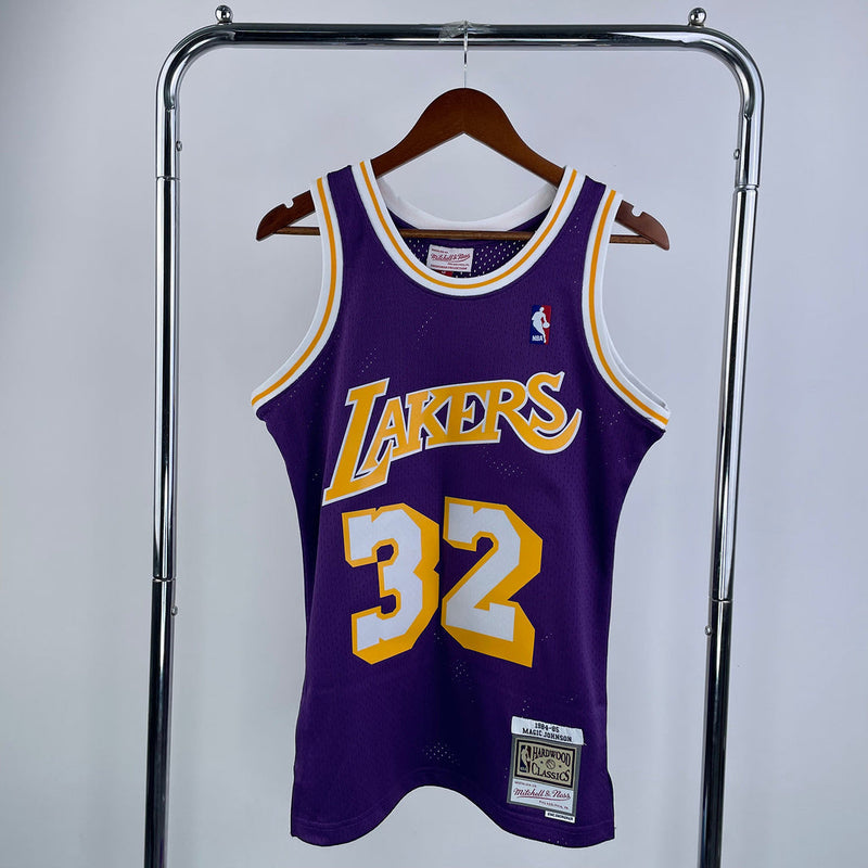 Regata Los Angeles Lakers Mitchell & Ness Away 84/85 - Rei da Pelada