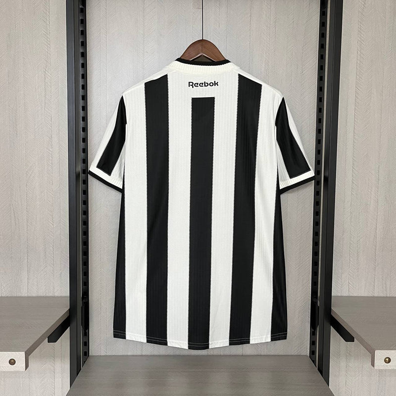 Camisa Botafogo Home 24/25 - COM TODOS OS PATROCINADORES - Preta e Branca