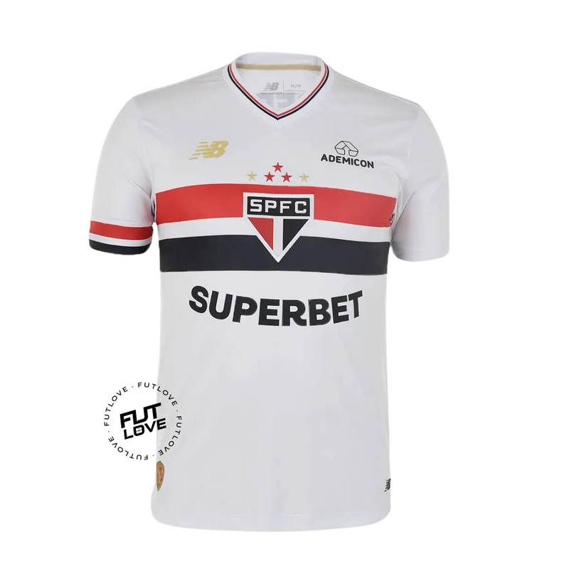 Camisa do São Paulo Home 2025/26 - com Patrocínio - Masculina Torcedor