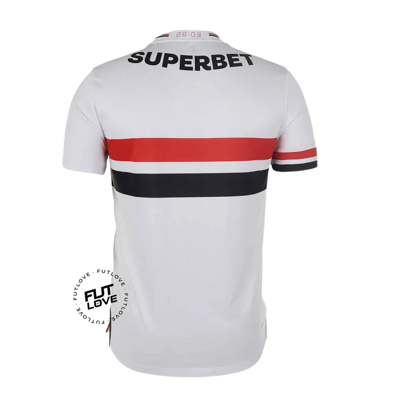 Camisa do São Paulo Home 2025/26 - com Patrocínio - Masculina Torcedor