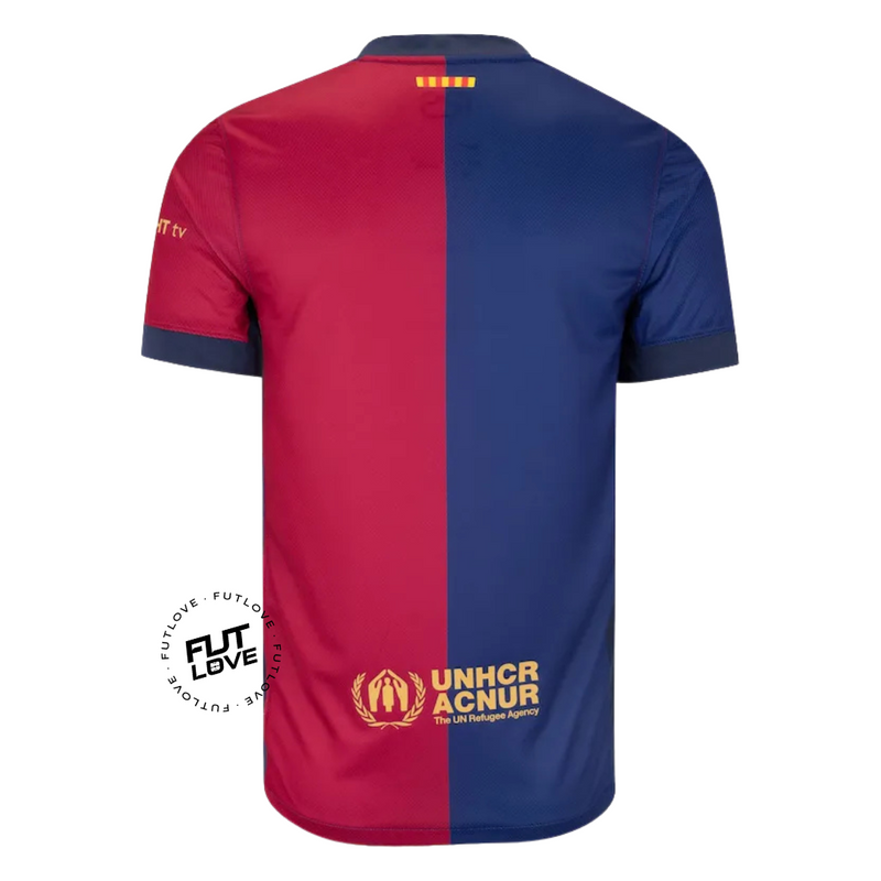 Camisa Barcelona Home 2024/2025 - Azul e Grená Torcedor - Masculina