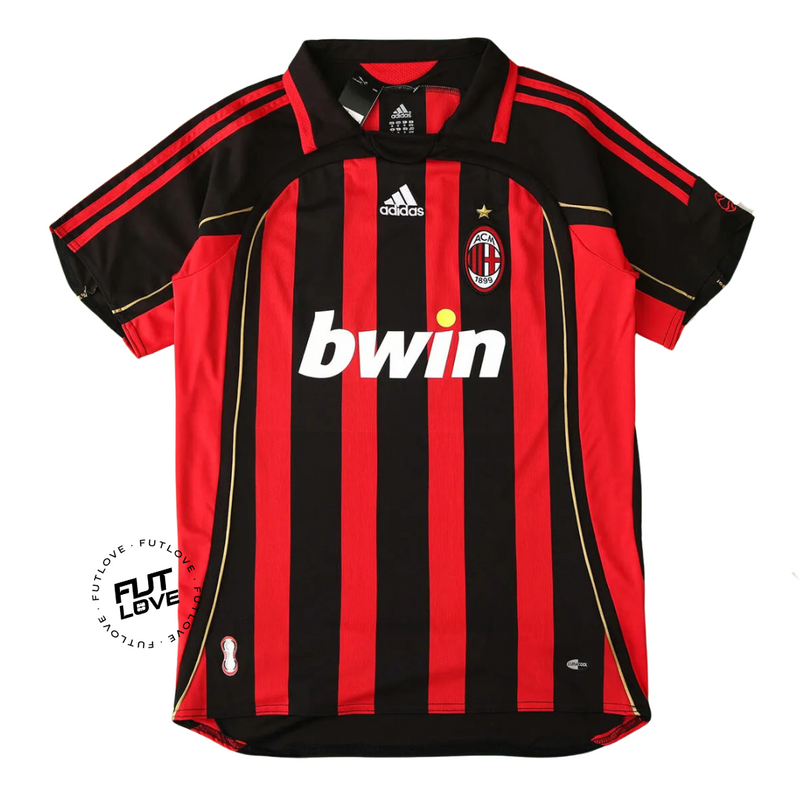 Camisa Retro AC Milan Home 2006/07 - Torcedor Masculina - Vermelho e Preto