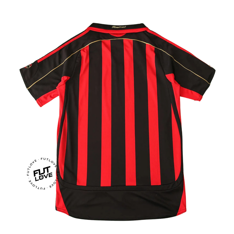 Camisa Retro AC Milan Home 2006/07 - Torcedor Masculina - Vermelho e Preto