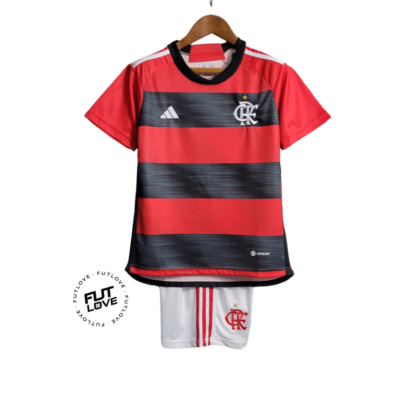 Conjunto Infantil Flamengo 2023/24 - Home - LANÇAMENTO