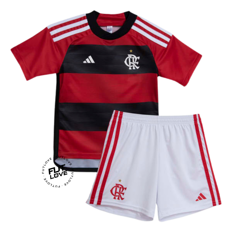 Conjunto Infantil Flamengo 2023/24 - Home - LANÇAMENTO