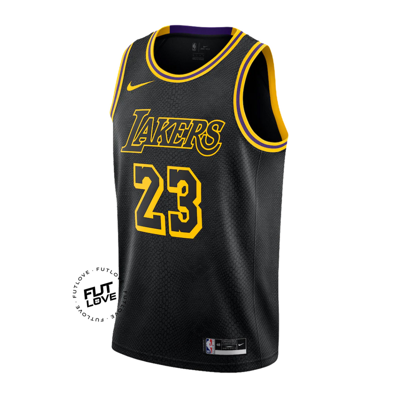 Regata NBA Los Angeles Lakers 2021 - LeBron James nº 23 - Mamba Negra Swingman Edition - Preta - #JAMES23