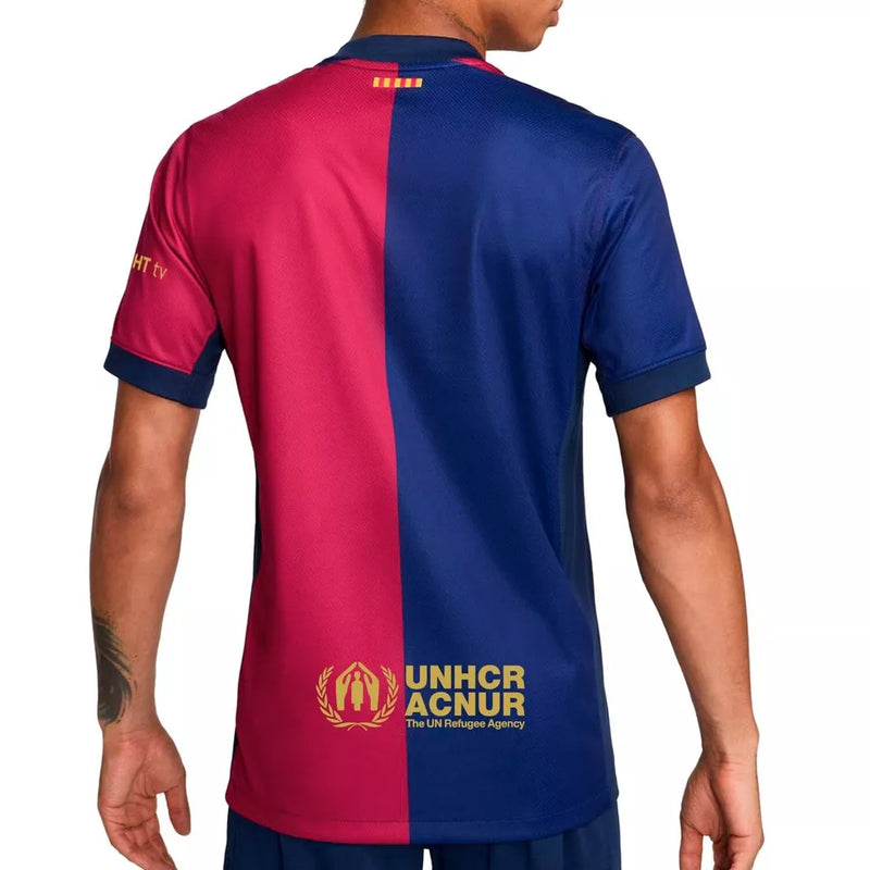 Camisa Barcelona Home 2024/2025 - Azul e Grená Torcedor - Masculina