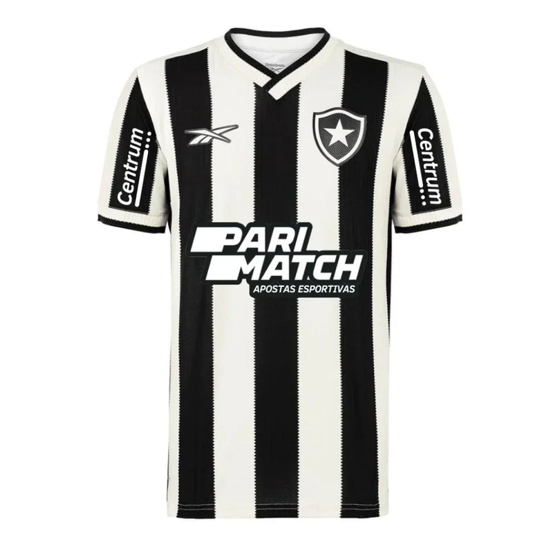 Camisa Botafogo Home 24/25 - COM TODOS OS PATROCINADORES - Preta e Branca